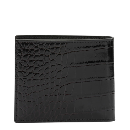Crocodile-Effect Bi-Fold Wallet