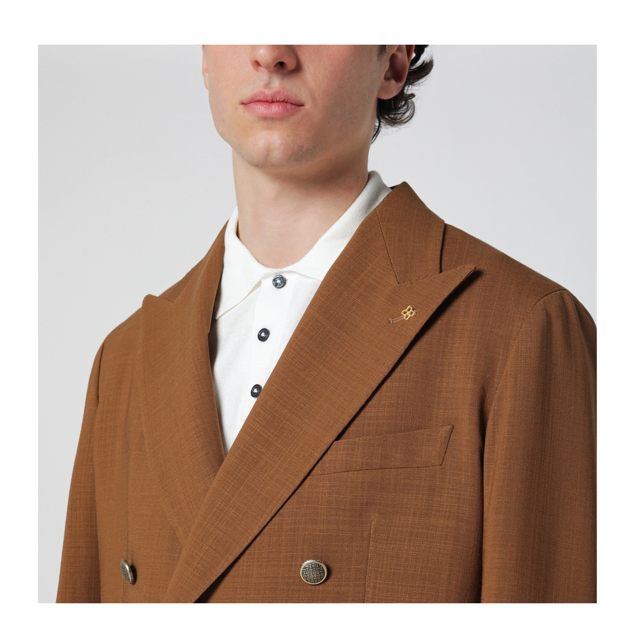 MAYFEYR - Tagliatore - Caramel Double Breasted Wool Jacket - 1SMC20K150185F1079