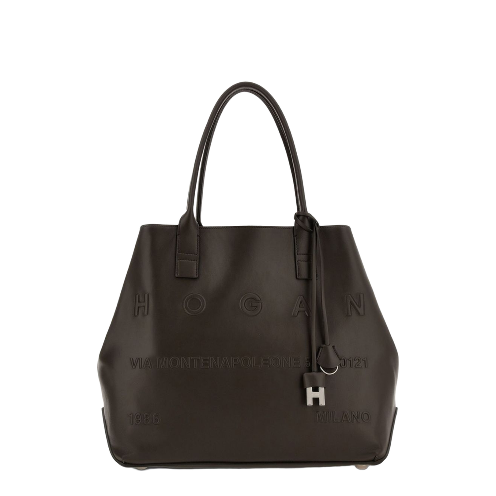Script Shopping Bag Medium Brown
