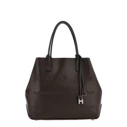 Script Shopping Bag Medium Brown