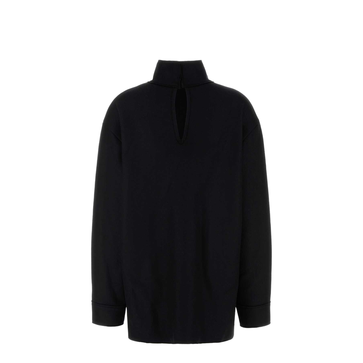 Luxury Fashion Black Wool Blend Blouse
