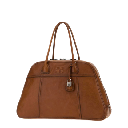 MAYFEYR - Miu Miu - Camel Leather Vivant Shopping Bag - 5BB1952IERF0046