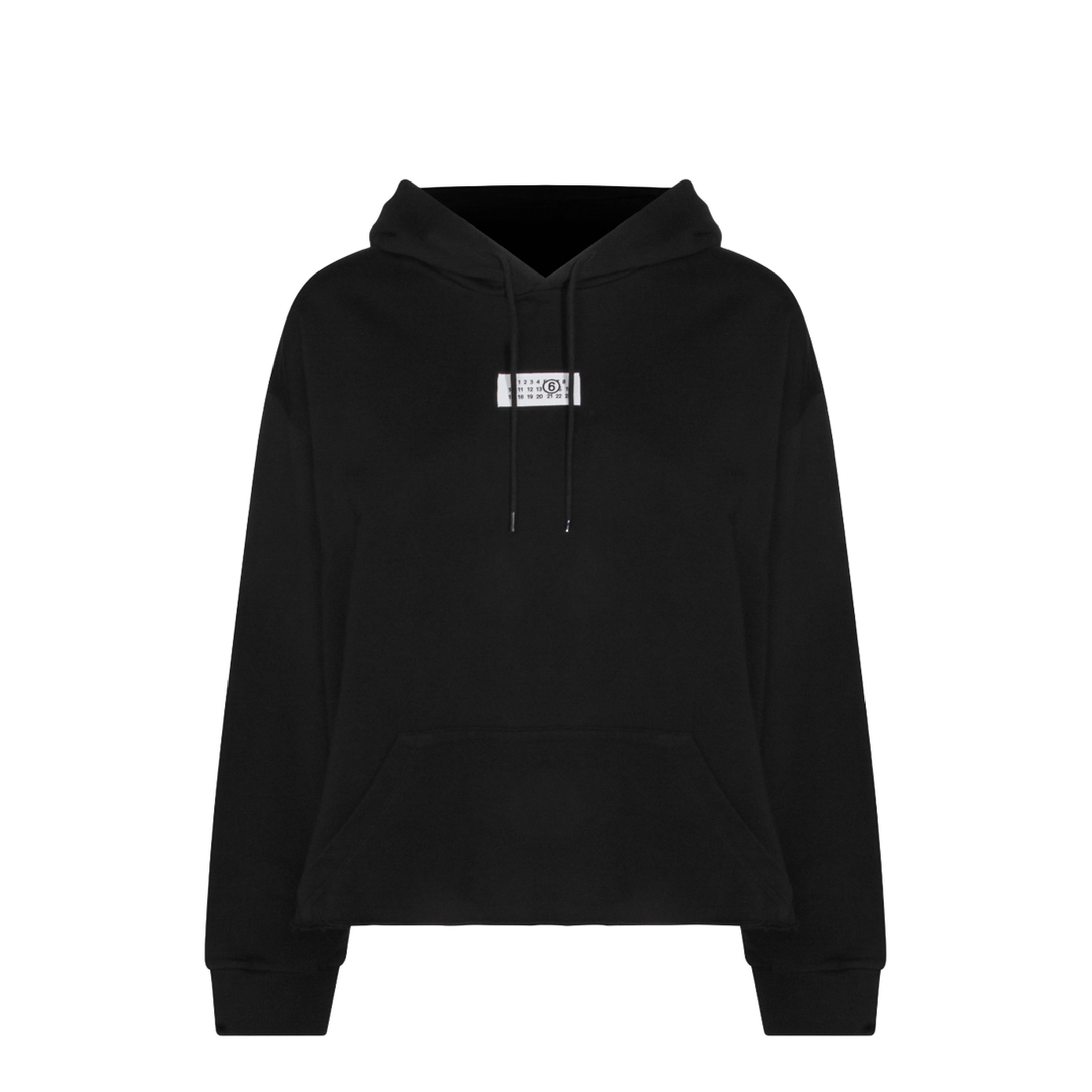 Black Cotton Hoodie