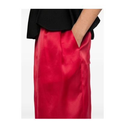 Silk Skirt with Concealed Fly and Pockets