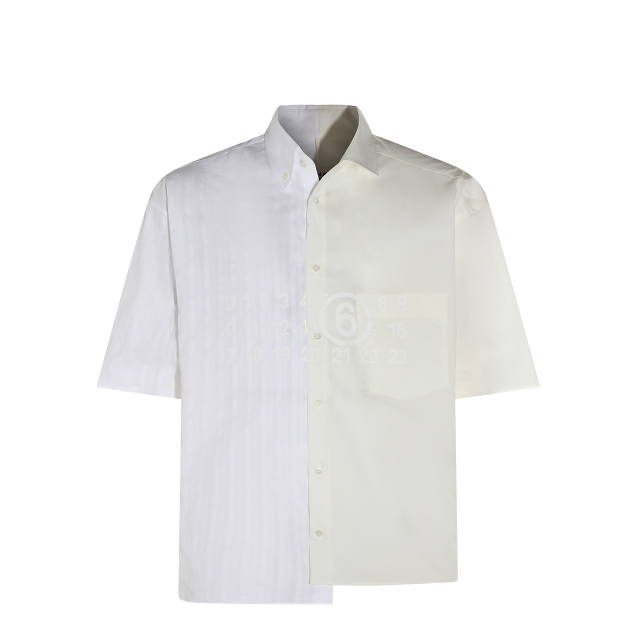 Two-tone cotton poplin shirt
