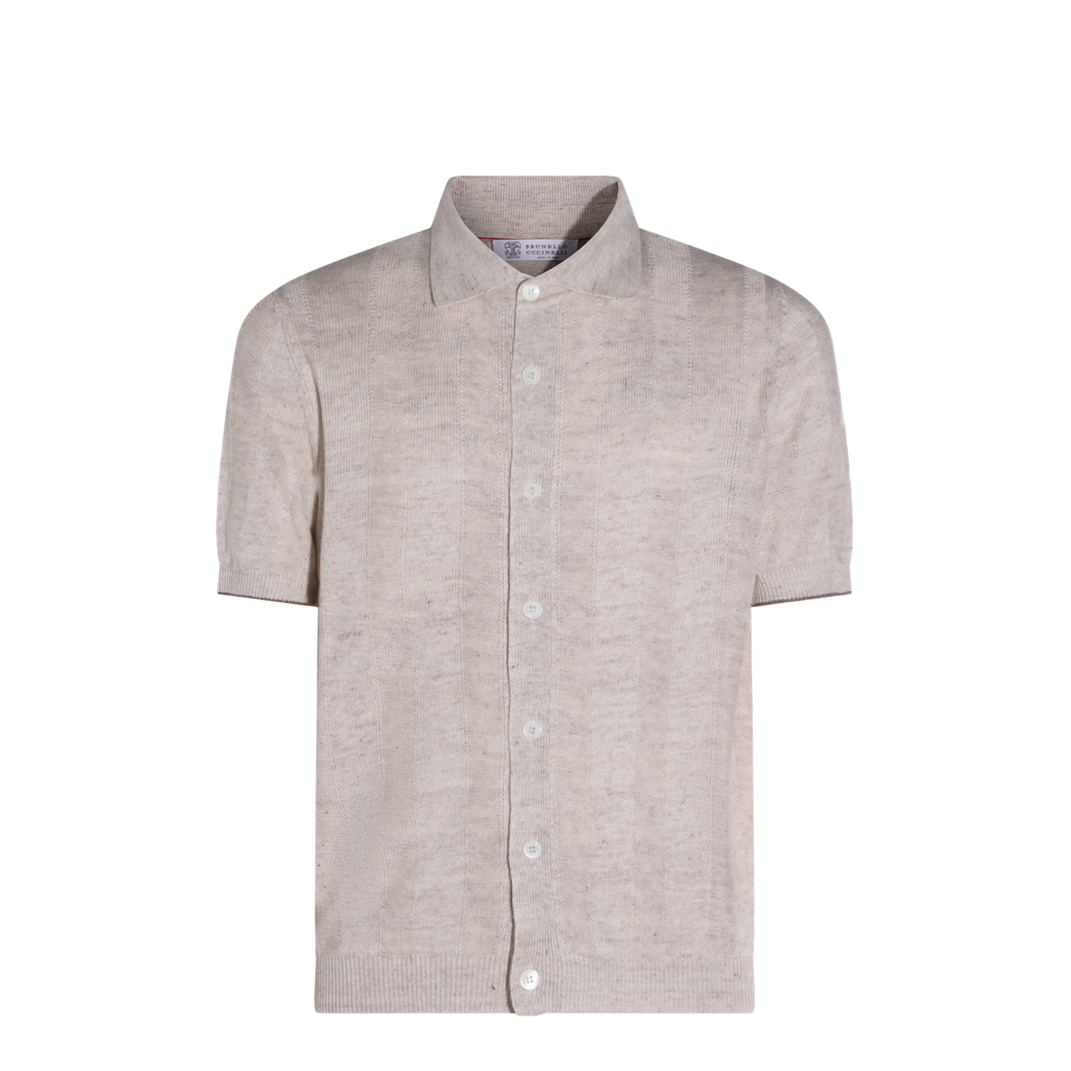Cream Linen Blend Shirt