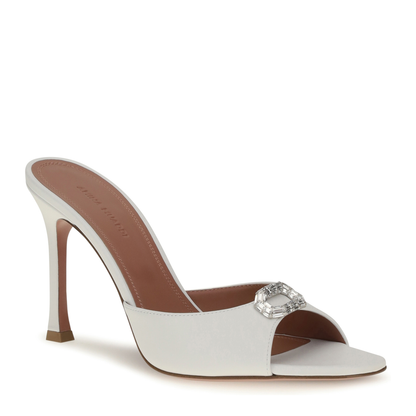 MAYFEYR - Amina Muaddi - Camelia Leather Mule Sandals - 17S366114MIN