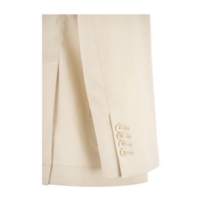 Cotton and Cashmere Deconstructed Jacket with Patch Pockets