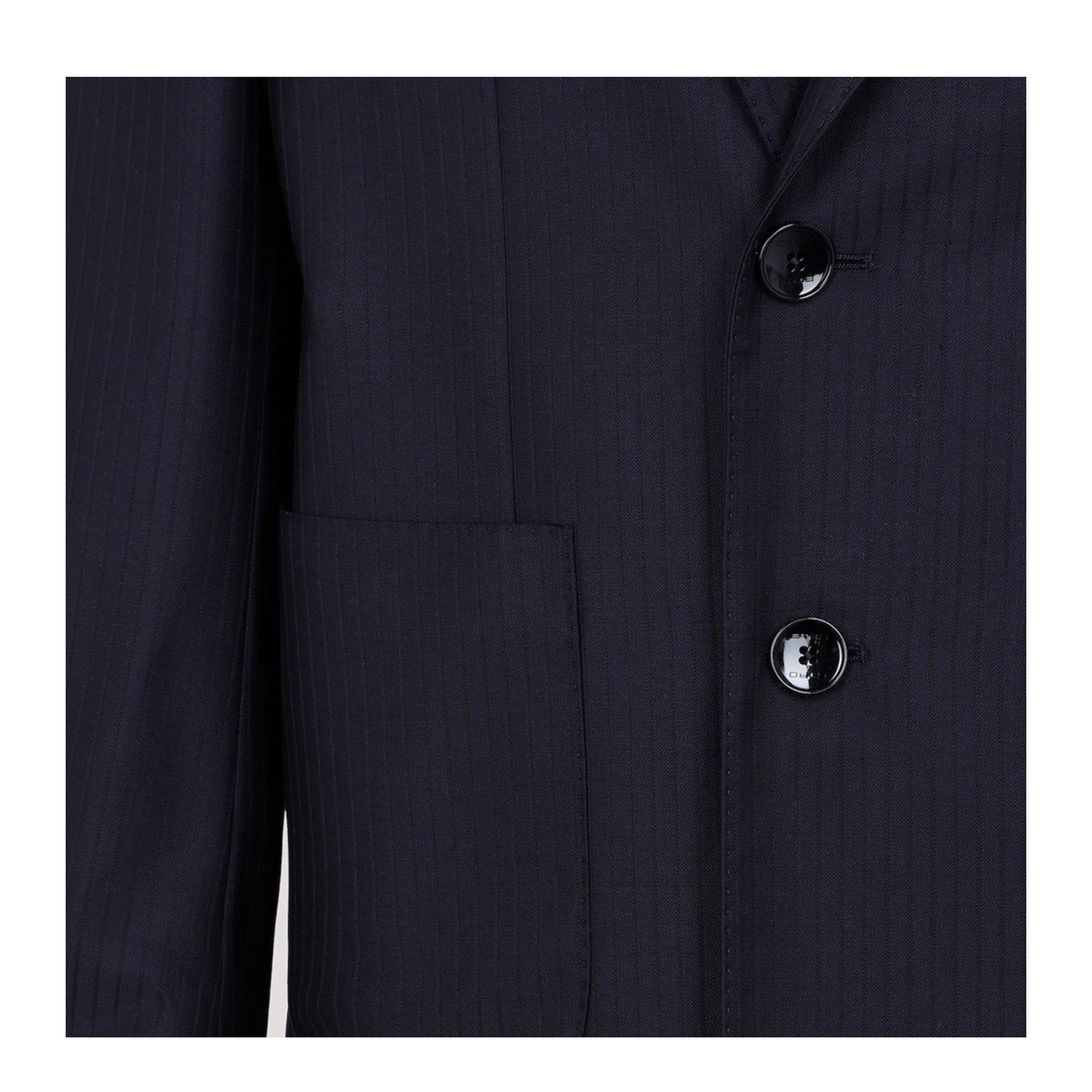 Double Breasted Blazer in Blue Wool