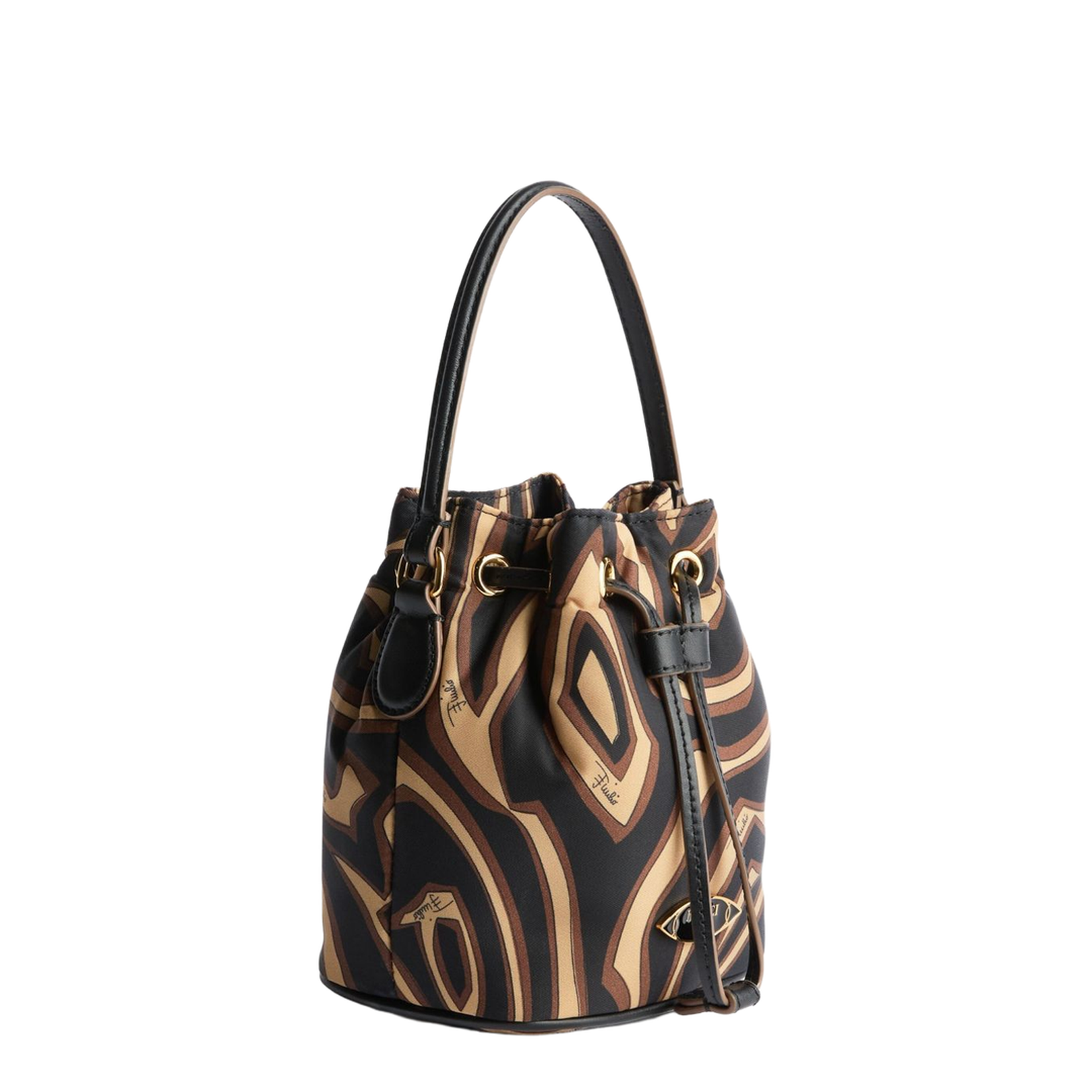 Printed bucket bag