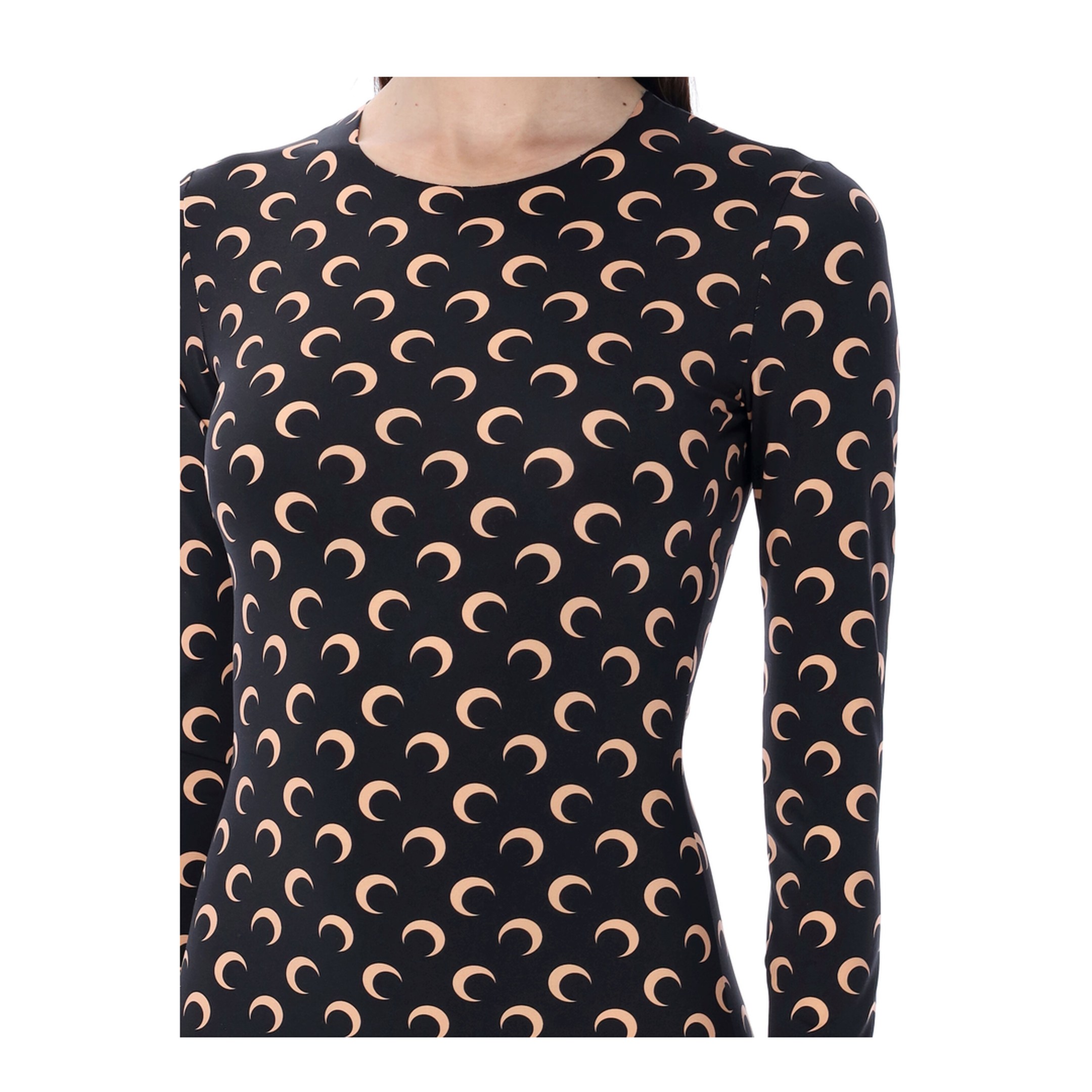 Moon Printed Catsuit - Black