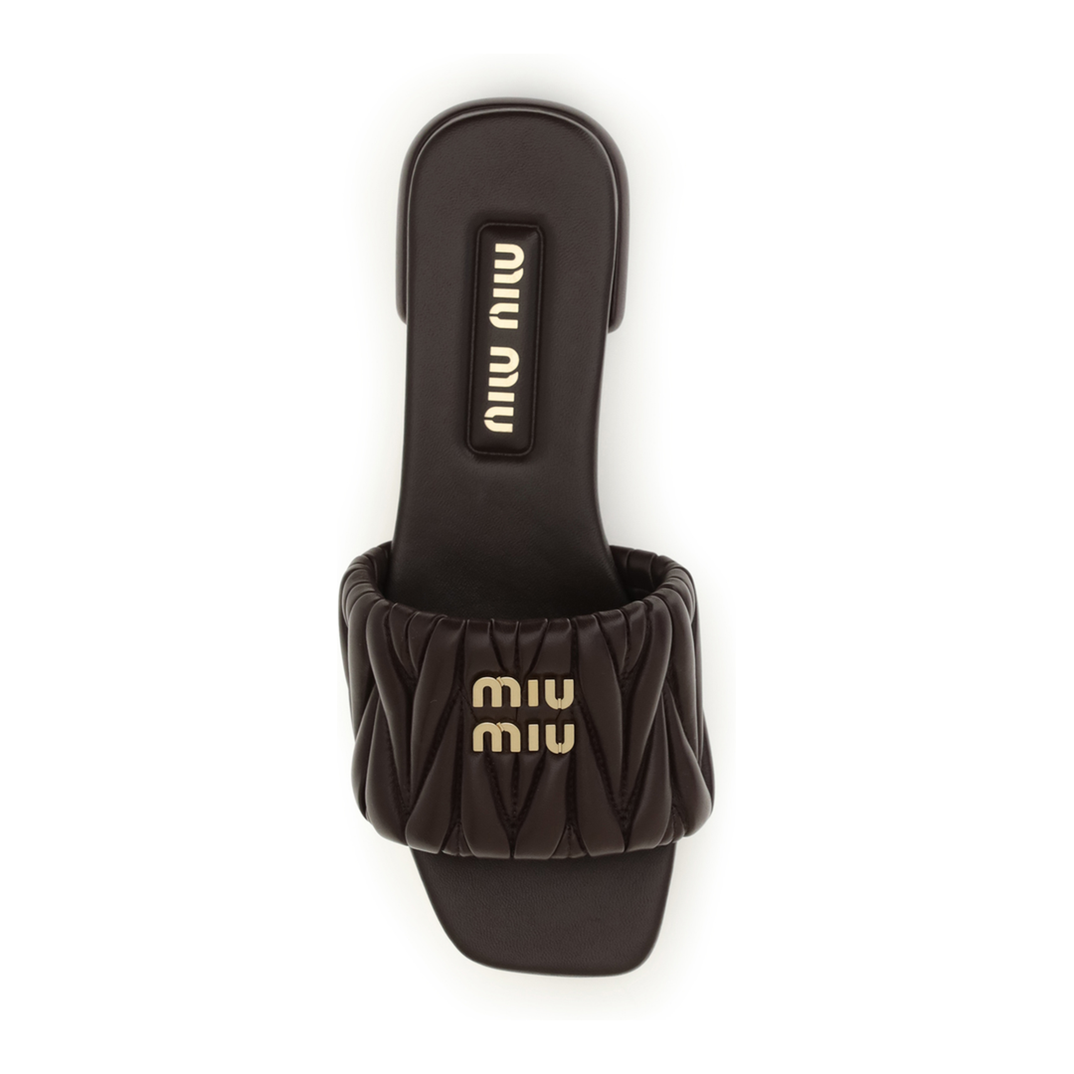 MAYFEYR - Miu Miu - Matelassé Nappa Leather Sandals - 5XX605F01088T