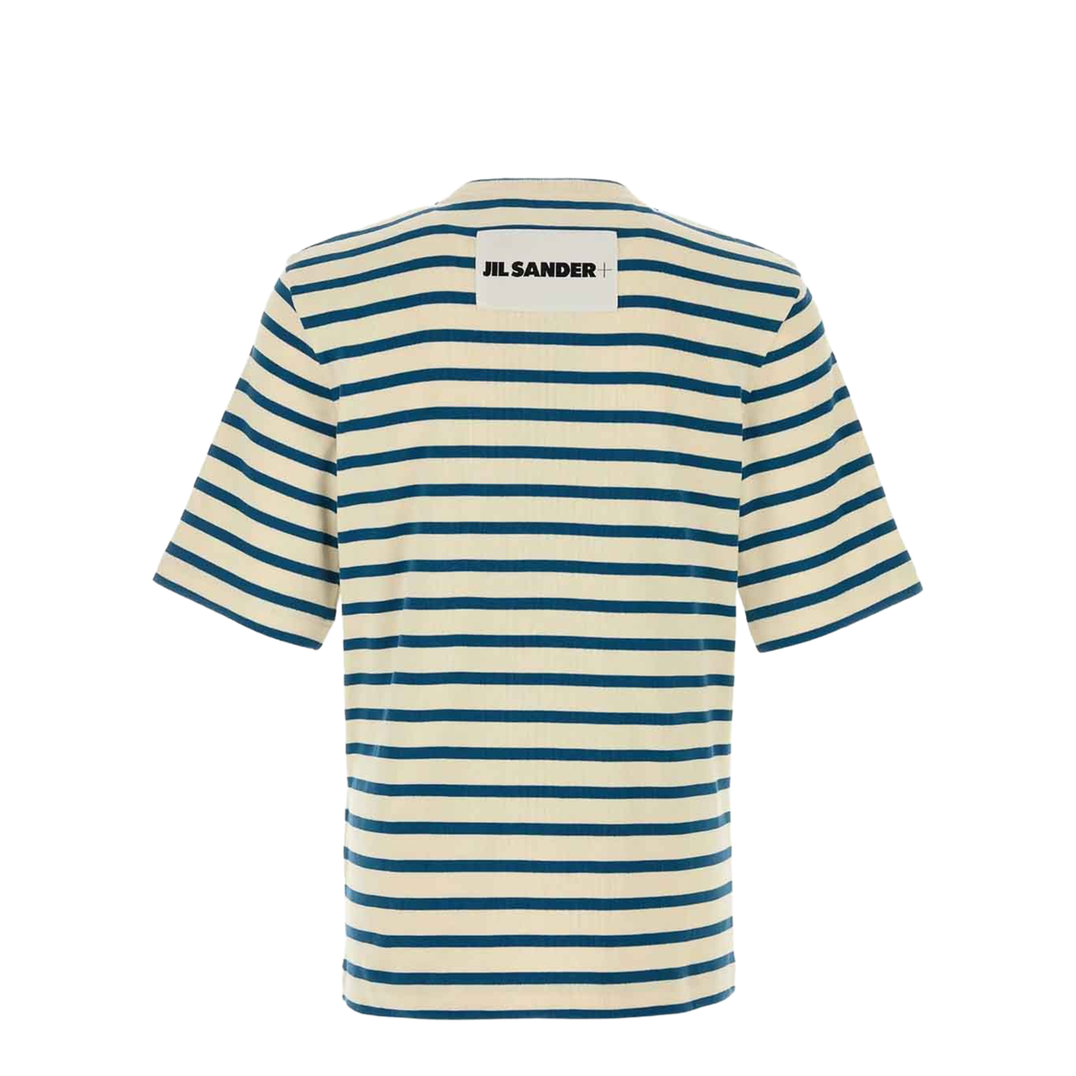 Striped Cotton T-Shirt - White/Blue