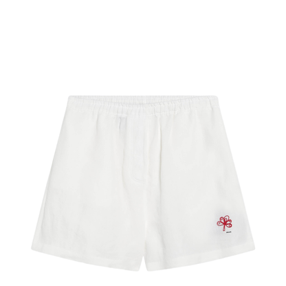 MAYFEYR - Prada - White Embroidered Linen Shorts - P248KROOO122GF0009