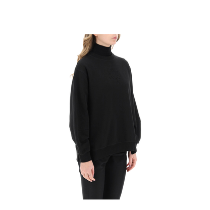 Black Cotton Oversize Sweatshirt