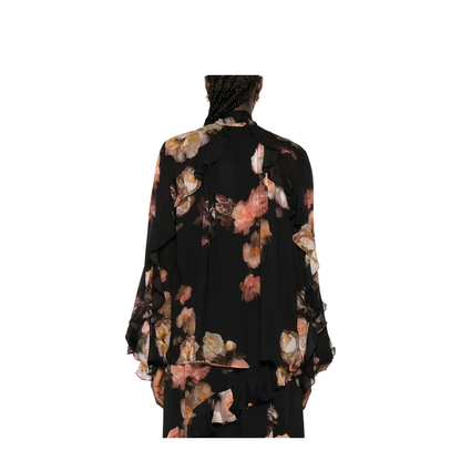 Hypnotic Satin Shirt Denim Paisley