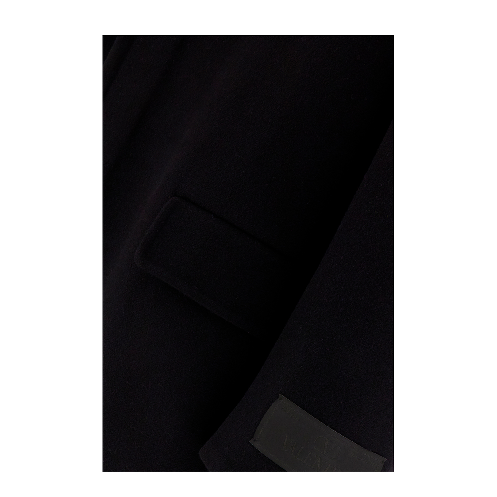 Black Wool Blend Oversize Coat