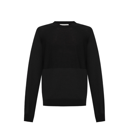 Black Crewneck Wool Knit