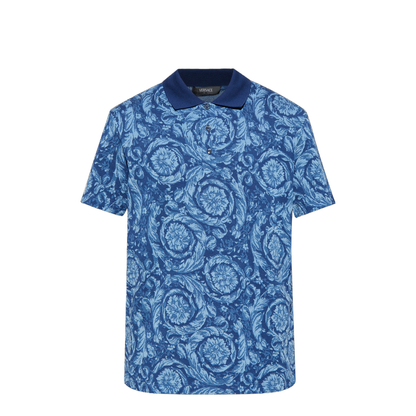Polo Shirt with Barocco Pattern