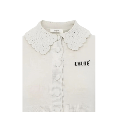 MAYFEYR - Chloè - Crocheted Collar Wool Cardigan - CH26SMC035300N
