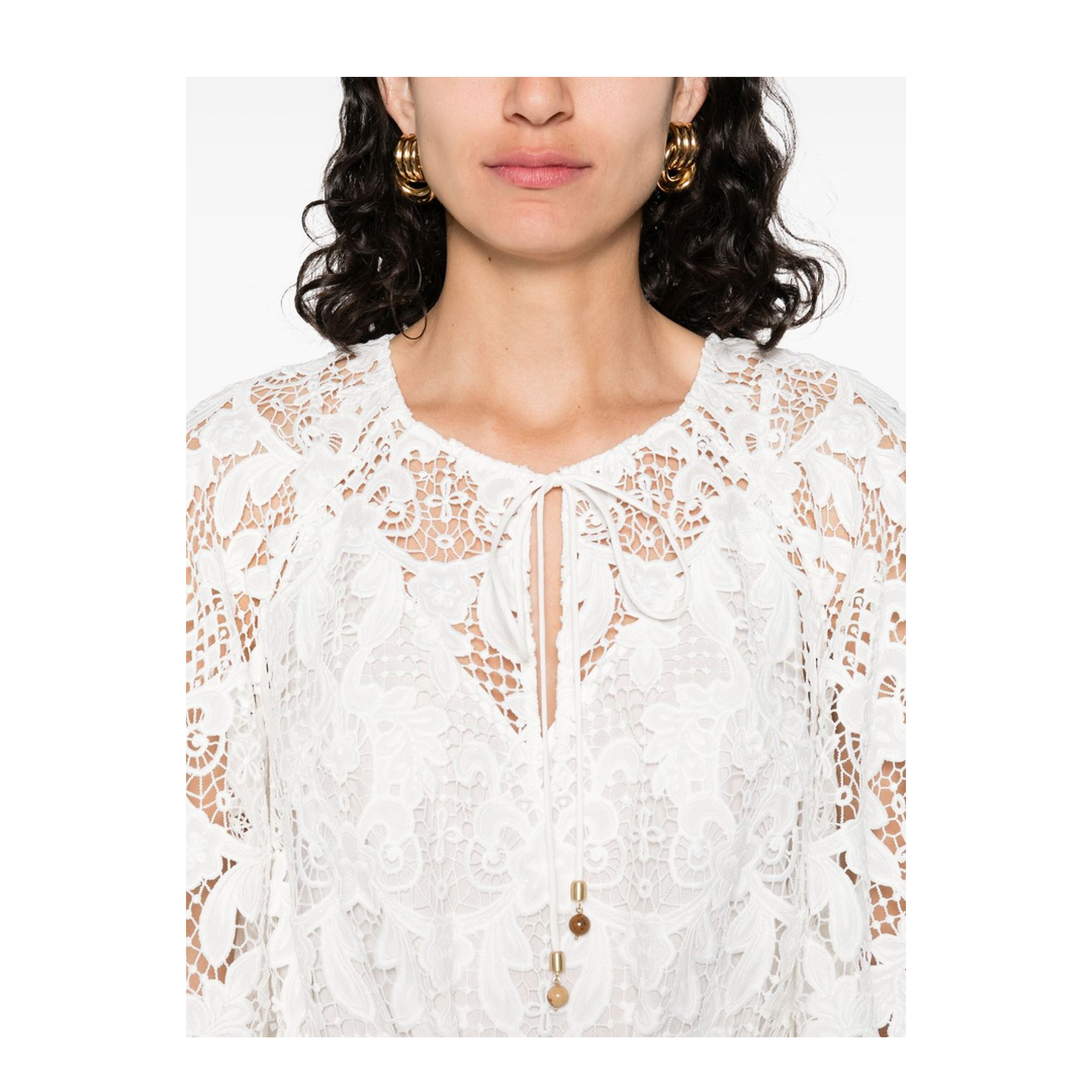Coco Lace Midi Dress in White