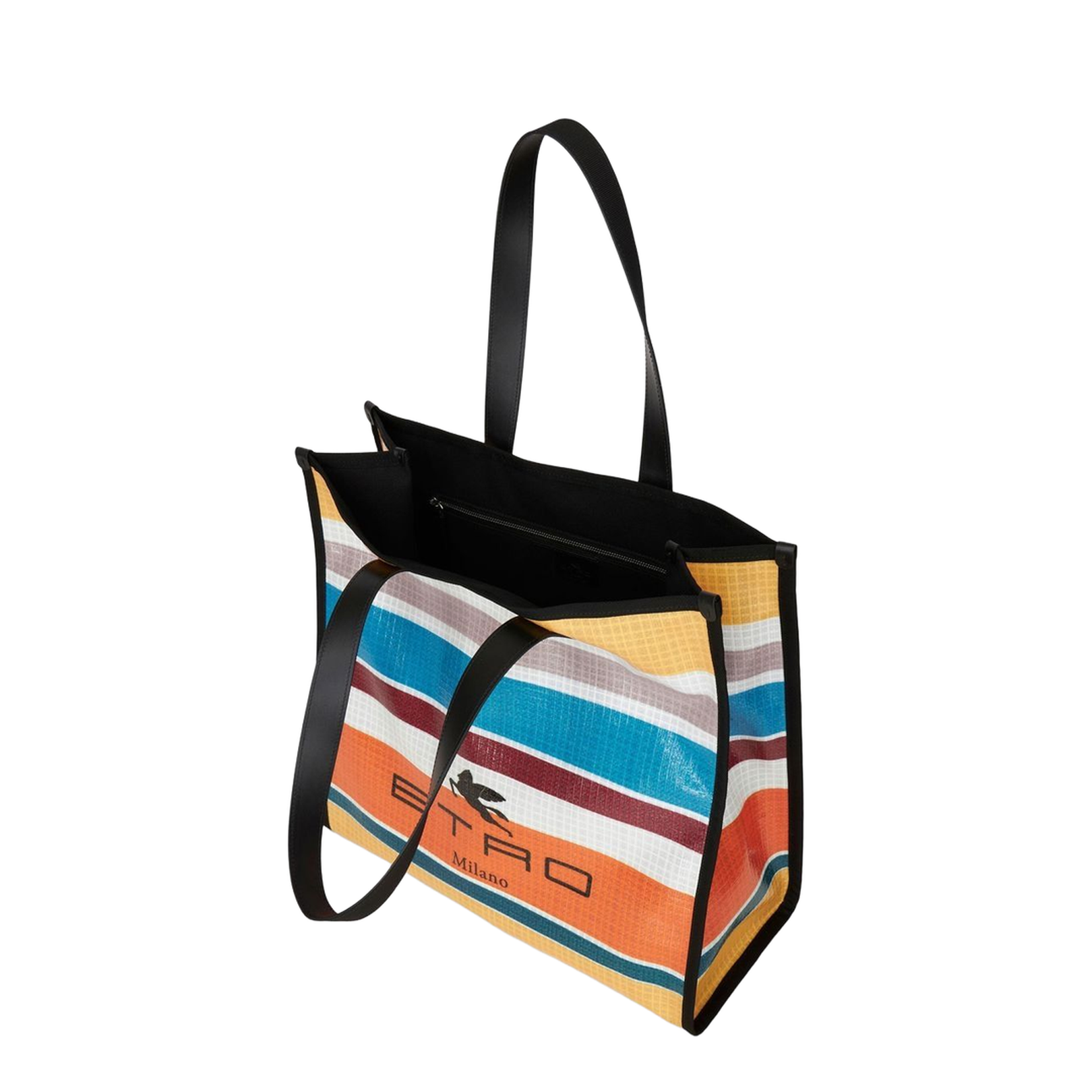 Multi-Color Stripe-Print Tote Bag
