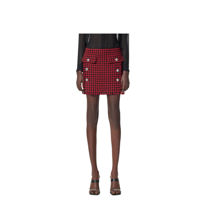 Tweed Check Mini Skirt