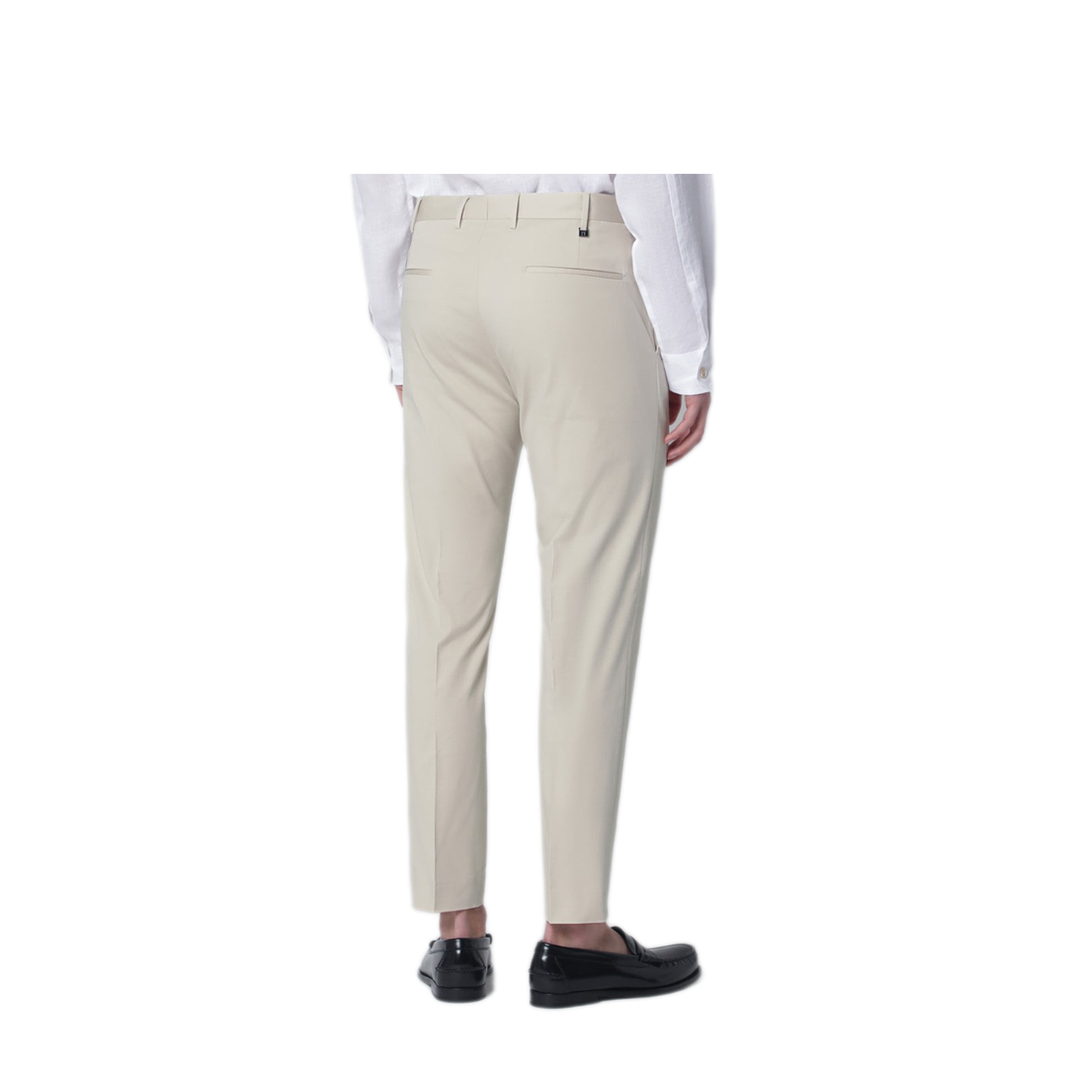 MAYFEYR - PT Torino - Beige Slim Fit Cotton Blend Trousers - COASX0Z00FWDSD590040