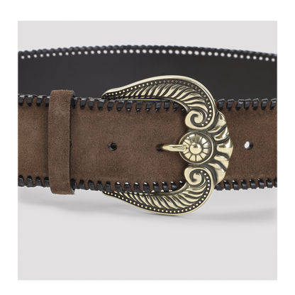 MAYFEYR - Etro - Brown Paisley Suede Belt - WP3B0098AE11PM0019