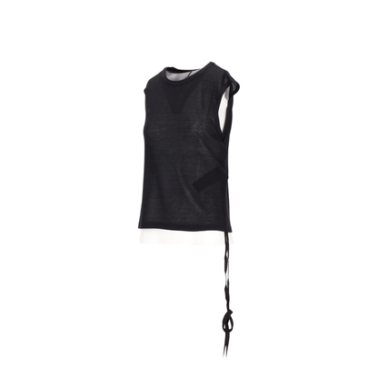 MAYFEYR - ANN DEMEULEMEESTER - Biba Sleeveless Top Viscose Cotton Rib - B0011981FA570099