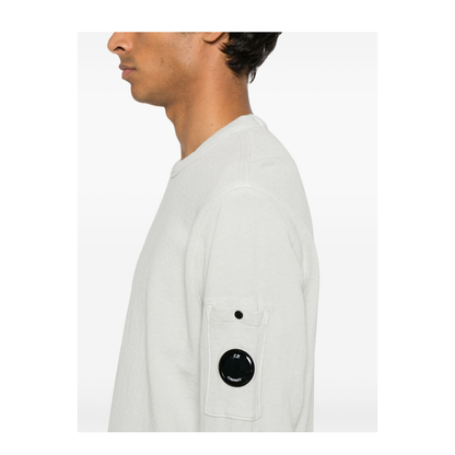 Logo Cotton Sweatshirt In Clear Blue