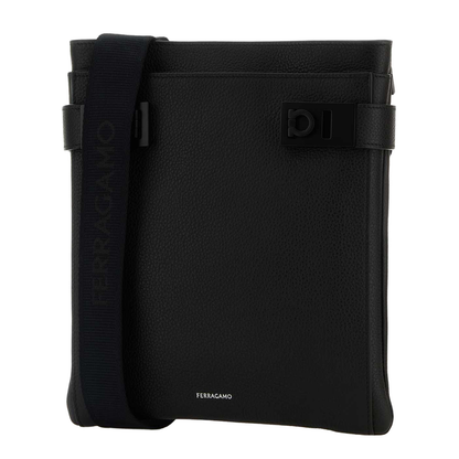Black Leather Crossbody Bag