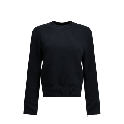 MAYFEYR - Sacai - Crew Neck Cotton Cashmere Blend Sweater - 2608670201
