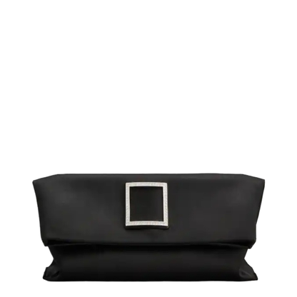 Trompette Clutch Satin Black