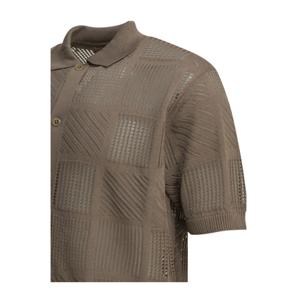 MAYFEYR - Beams Plus - Textured Knit Button Down Polo Shirt - 3802006815620