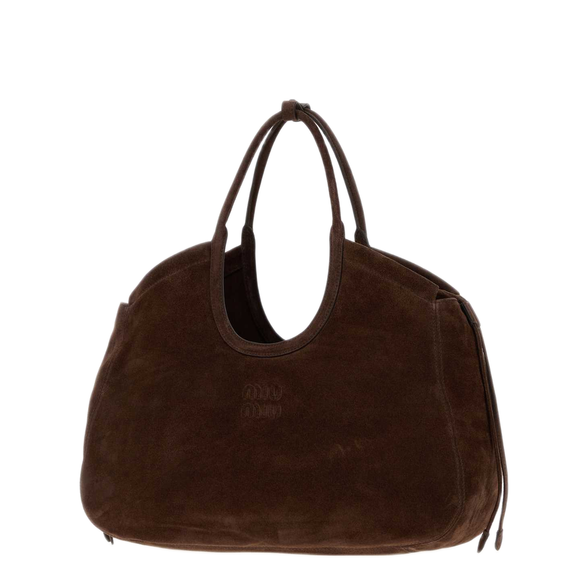 MAYFEYR - Miu Miu - Dark Brown Suede Ivy Shopping Bag - 5BG3422CSSF0003