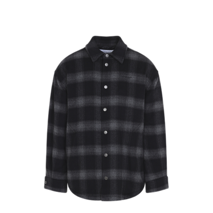MAYFEYR - Off-White - Flannel Wool Overshirt Padded Coat - 44MER09TF26F001001BLACK