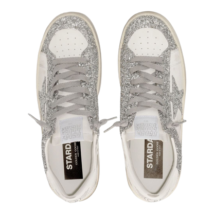 Stardan Sneakers in White and Silver Glitter