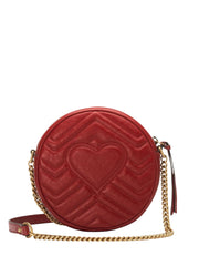 GG Marmont Round Crossbody Bag, Gold Hardware