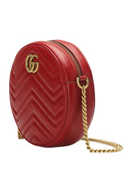 GG Marmont Round Crossbody Bag, Gold Hardware