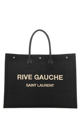 Rive Gauche Raffia Tote Bag, Silver Hardware