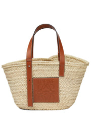 Straw Medium Basket Bag Brown