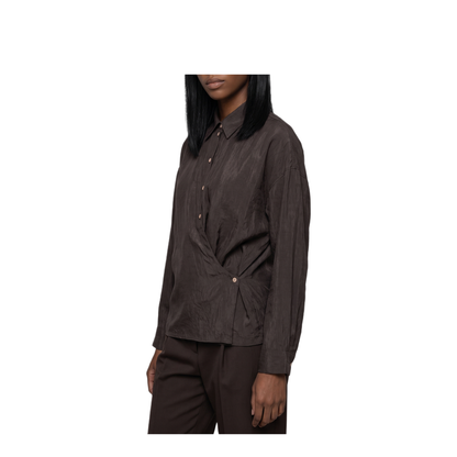 MAYFEYR - Lemaire - Licorice Straight Collar Twisted Shirt - SH1141LF1308BR532