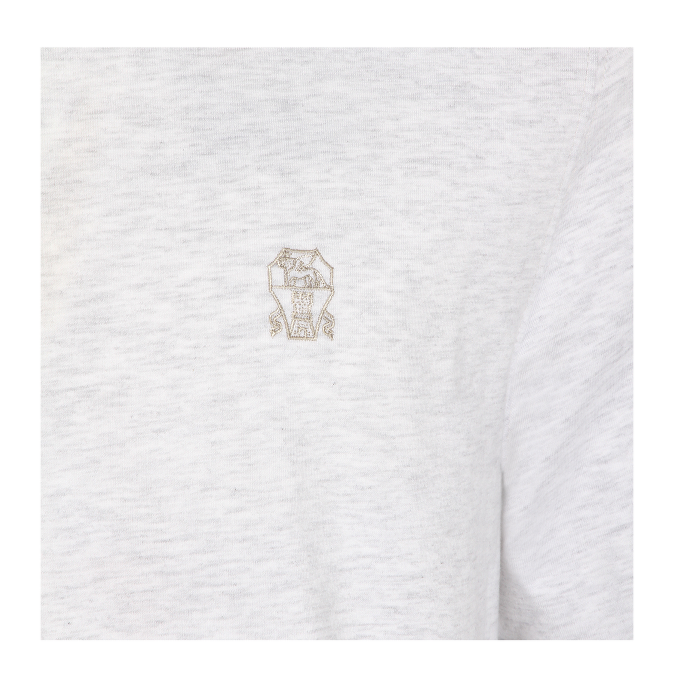 T-Shirt with Faux-Layering in Pearl Grey