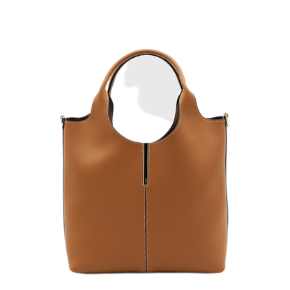 Small Calfskin Tote - Brown