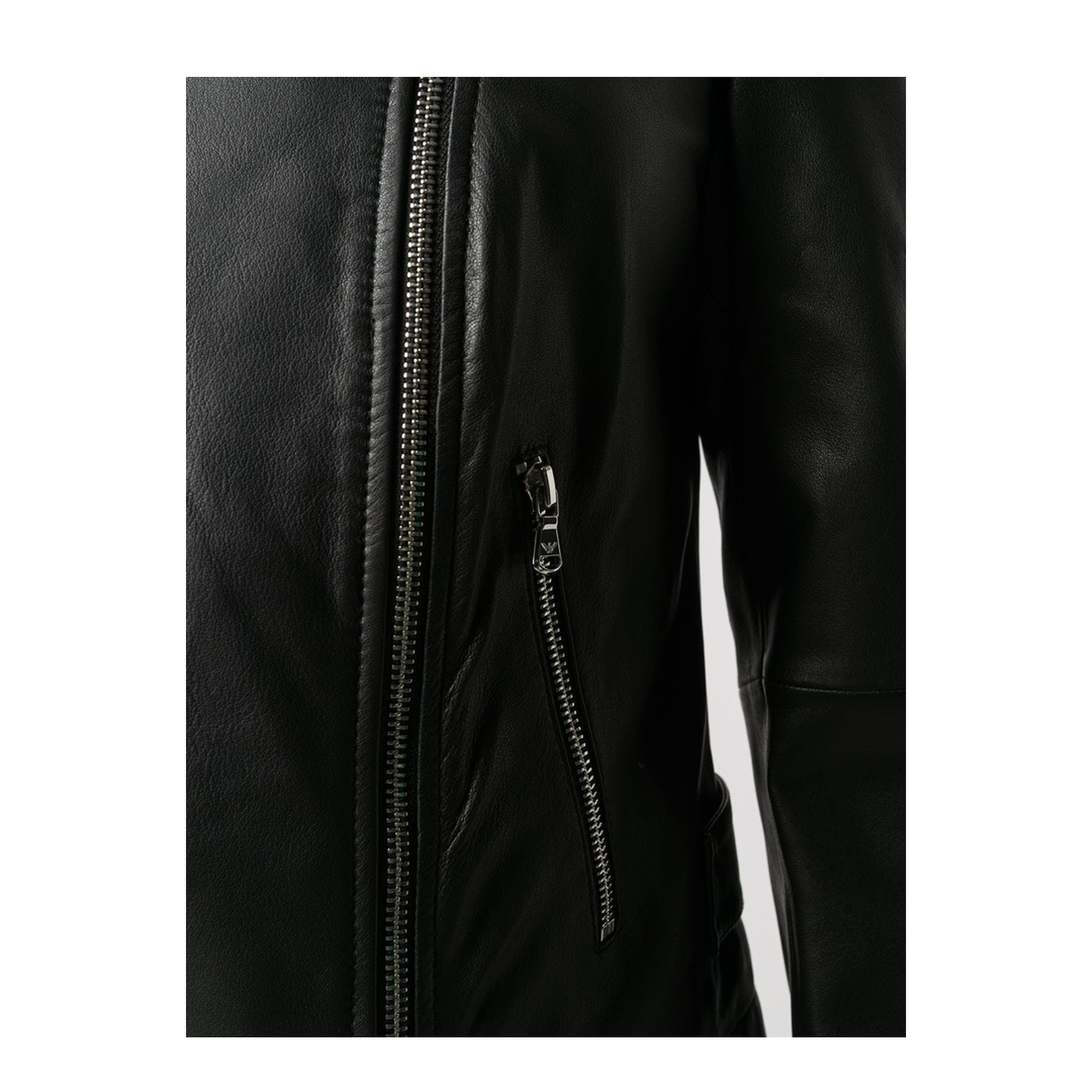 Leather Jacket in Black | Size 38