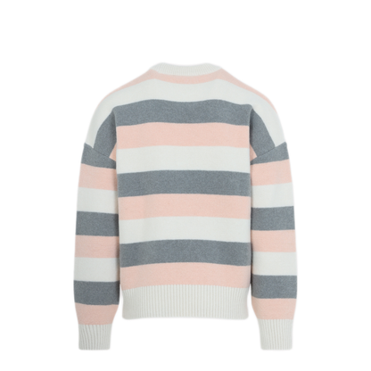 MAYFEYR - Ami Paris - Striped Crewneck Sweater - UKS841KN01260544