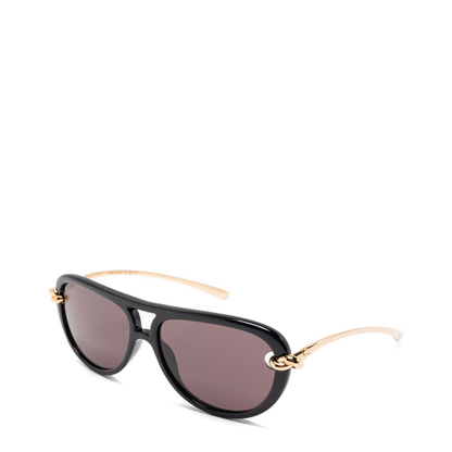 Knot Aviator Sunglasses in Black/Grey