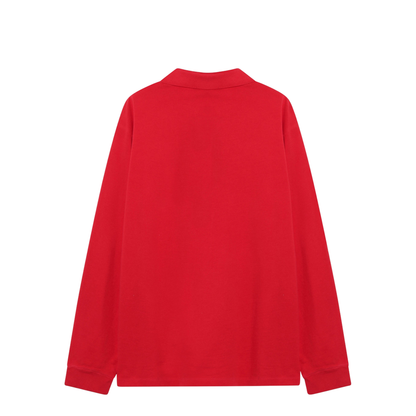 Red Cotton Piqué Polo