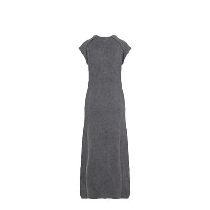Knit Grey Virgin Wool Long Dress